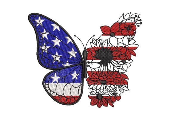 Butterfly USA Flag with Flowers: A Craft Fair Review