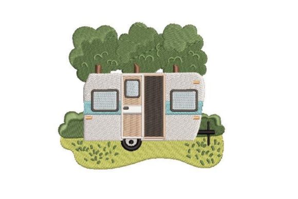 Camping Trailer Parked Near a Forest Review