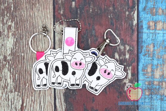Cow Cartoon ITH Keyfob Review