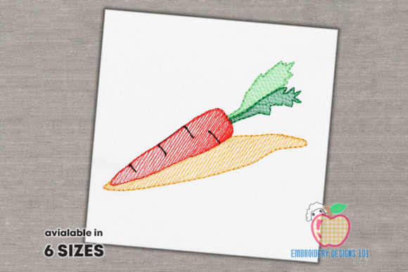 Fresh Carrot Design Sketch: A Charming Choice for Handmade Gifts