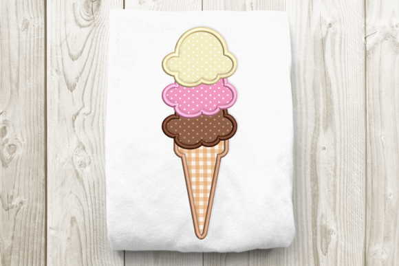 Ice Cream Cone Triple Scoop Applique Review