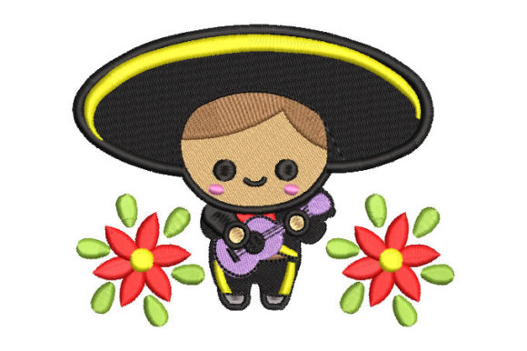 Mexican Doll: A Charming Embroidery Design for Handmade Gifts