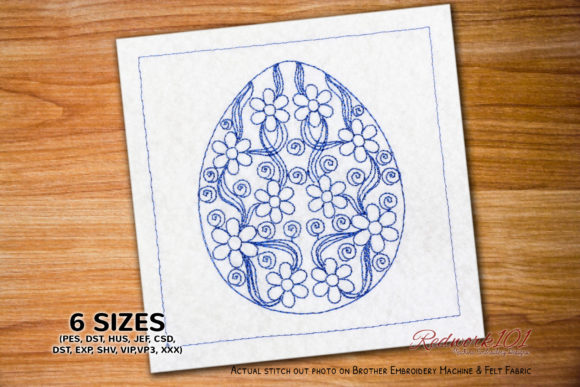 Review: Floral Pattern on Easter Egg Redwork for Craft Fairs