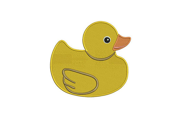 Rubber Duck: A Charming Machine Embroidery Design for Kids