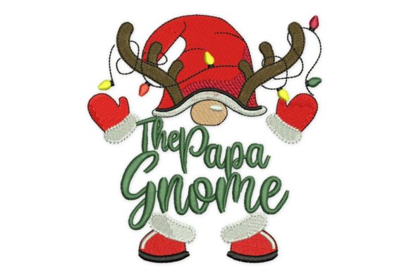 The Papa Gnome: A Charming Christmas Embroidery Design